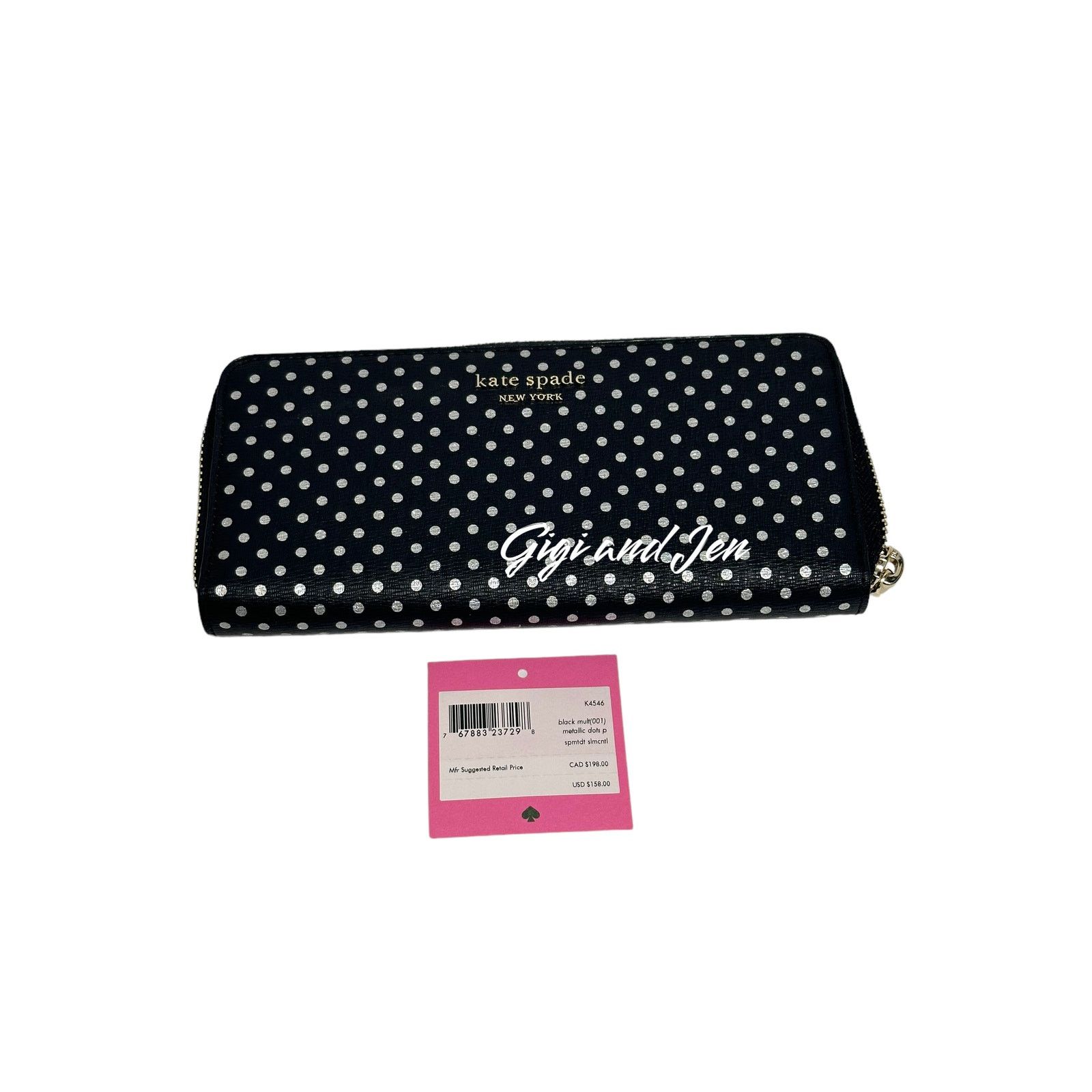 Kate Spade Kate Spade spencer metallic dot slim continental wallet Size ONE SIZE - 7 Thumbnail