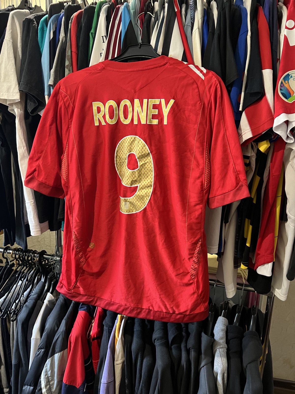 Umbro 2006/2008 UMBRO ENGLAND NATIONAL TEAM #9 ROONEY AWAY FOOTBAL Size US L / EU 52-54 / 3 - 9 Thumbnail