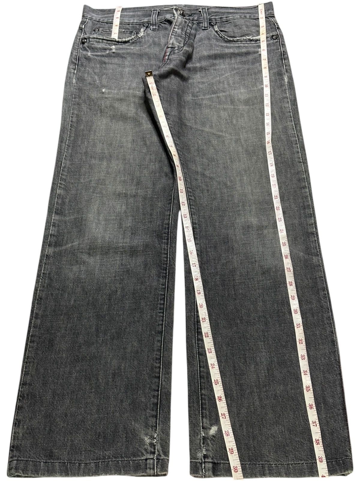 Japanese Brand × Seditionaries Vintage Japanese Brand Skull Embroidery Mud Wash Loose Jeans Size US 32 / EU 48 - 13 Thumbnail