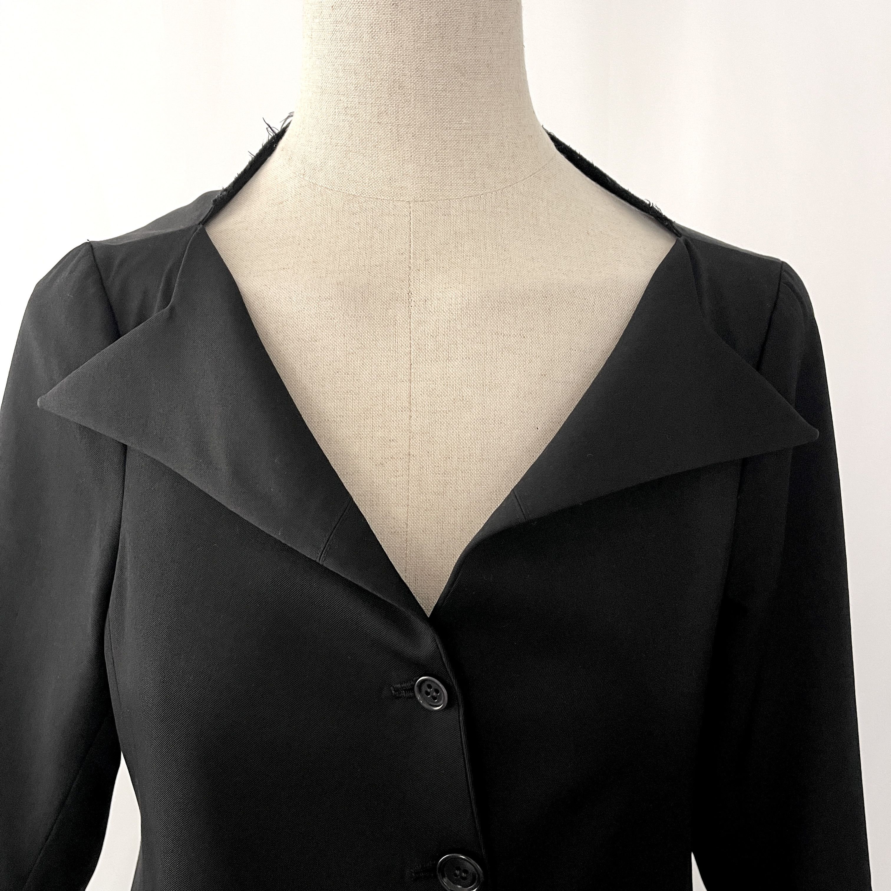 Yohji Yamamoto YOHJI YAMAMOTO Black Wool Jacket size 1 Size S / US 4 / IT 40 - 2 Thumbnail