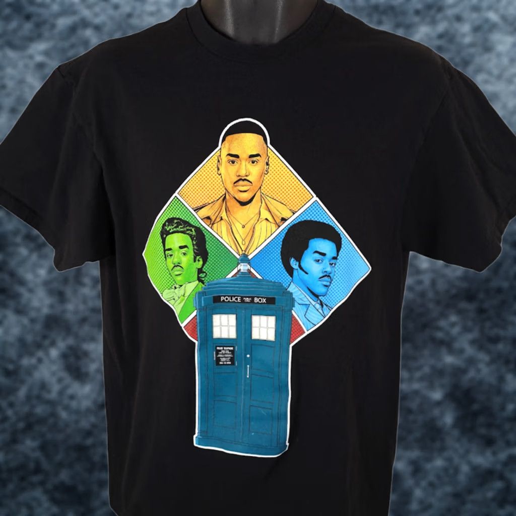 Vintage Doctor Who T Shirt Mens Large Black 15th Dr Quandrant Costumes BBC Sci-Fi & Fantasy Shirt Mens Black Doctor Who T-Shirt Size US L / EU 52-54 / 3 - 1 Thumbnail