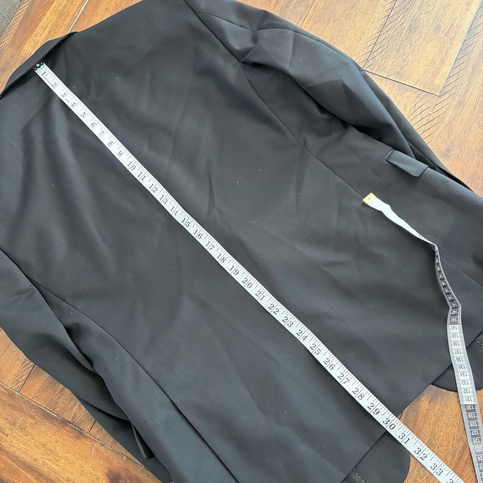 Tommy Hilfiger Tommy Hilfiger Blazer Mens 42S Black Wool Suit Jacket Size 42S - 15 Thumbnail