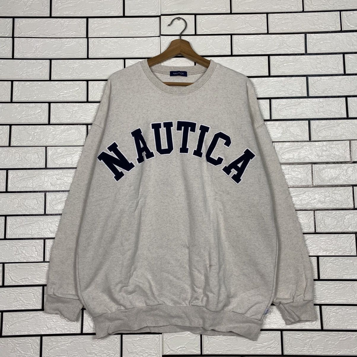 Japanese Brand 📌Vintage Sweatshirt Crewneck Nautica Big Logo Embroidery Size US XL / EU 56 / 4 - 2 Thumbnail