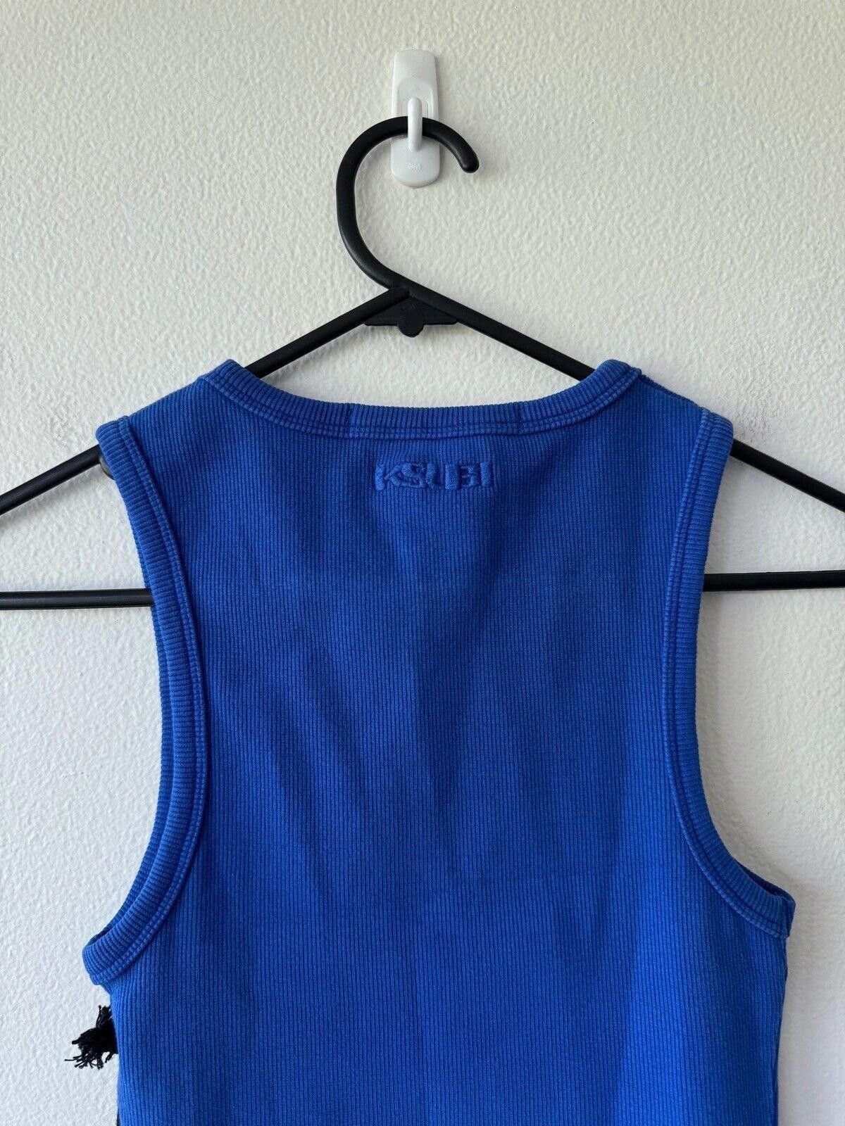 Ksubi new Ksubi womens syndicate tank blue tee top extra small xs Size XS / US 0-2 / IT 36-38 - 5 Thumbnail