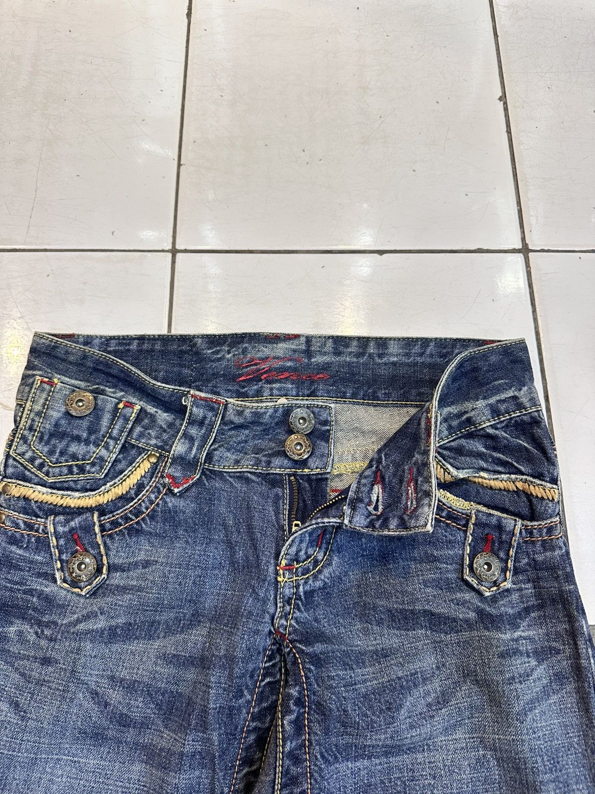 GOA Crazy 2000s Distressed Vence Flare Jeans Goa Lgb Y2K Style Size US 30 / EU 46 - 5 Thumbnail