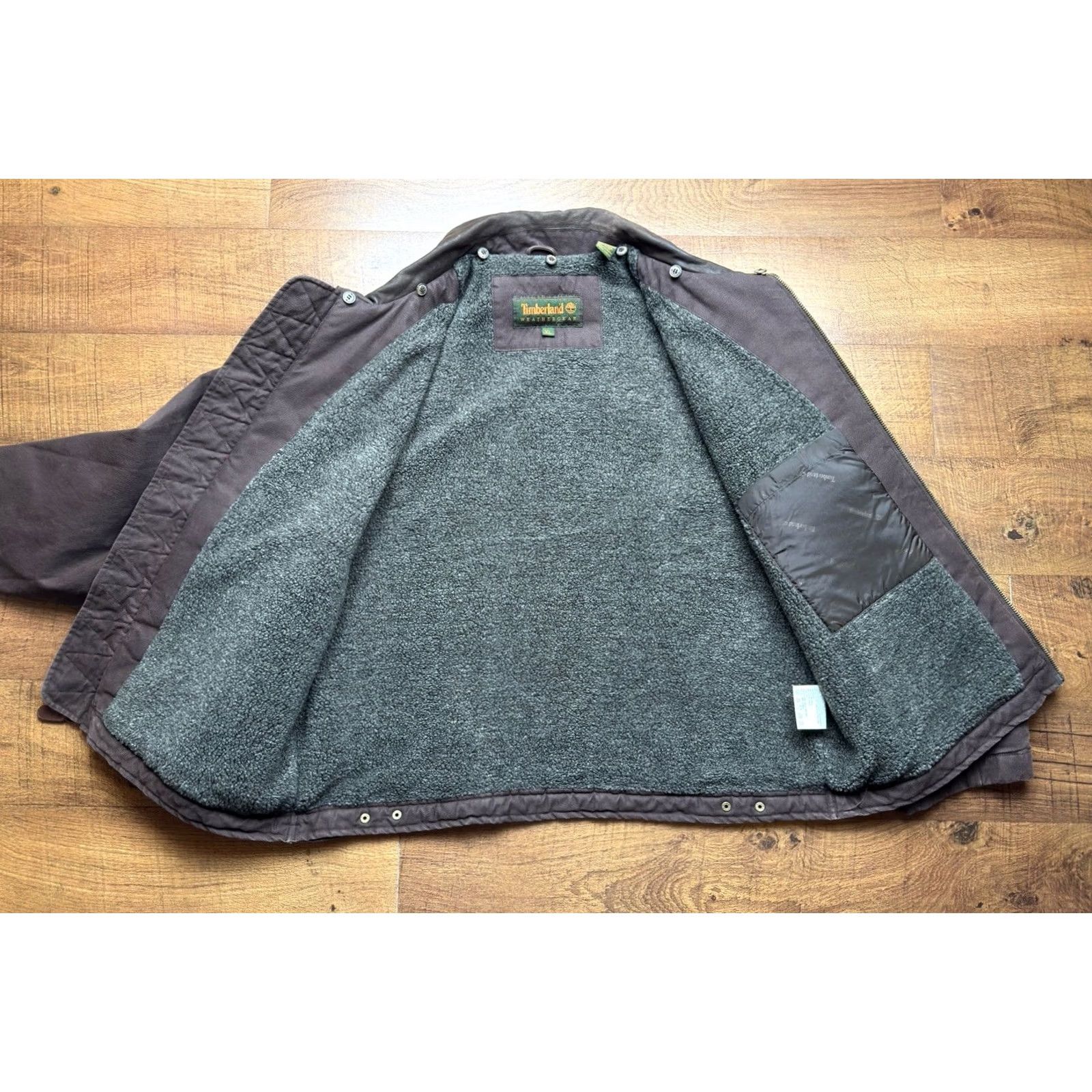 Timberland Timberland Weathergear Chore Jacket Coat Vintage Trucker XL Brown Leather Size US XL / EU 56 / 4 - 4 Thumbnail