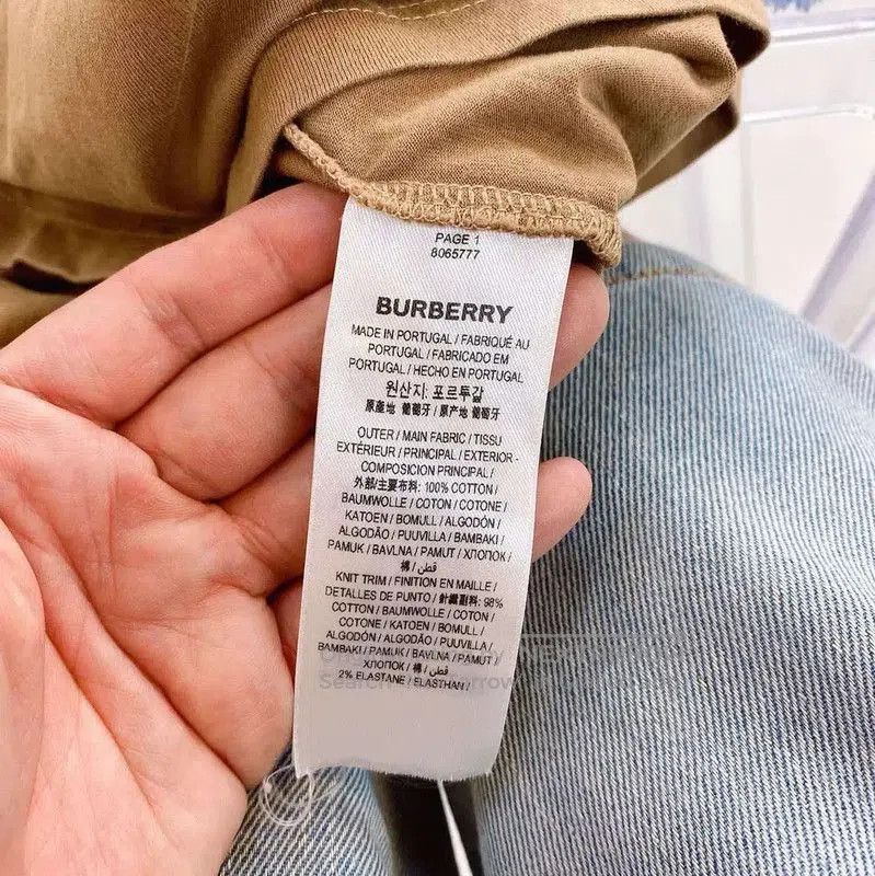 Burberry Burberry Beige Cotton Women's T-Shirt. Size L / US 10 / IT 46 - 6 Thumbnail