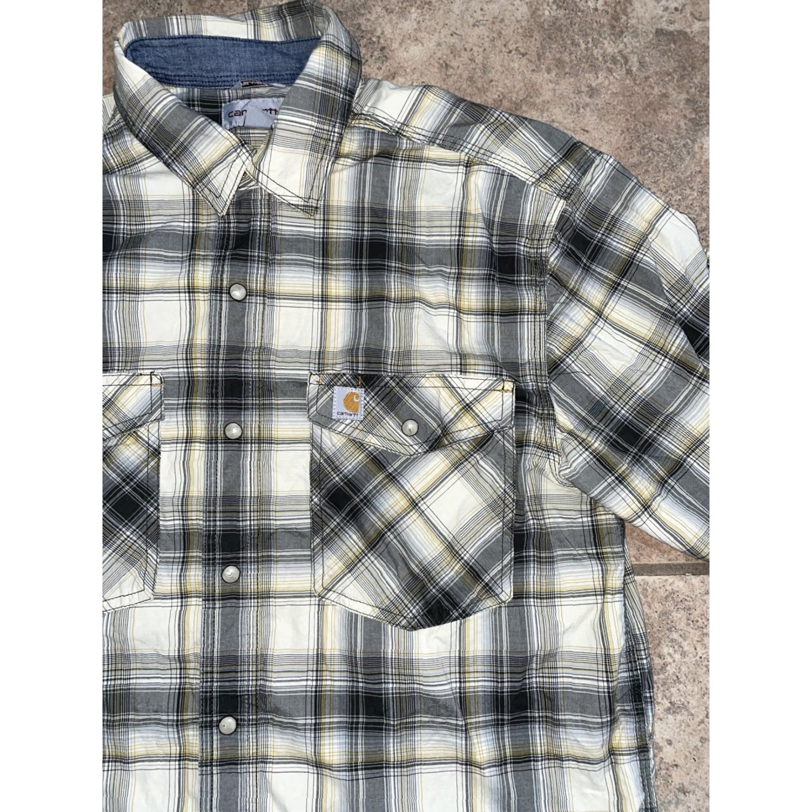 Carhartt Carhartt Relaxed Fit Plaid Shirt Snap Button Mens Size M Multicolor Short Sleeve Button-Up Size US M / EU 48-50 / 2 - 2 Thumbnail