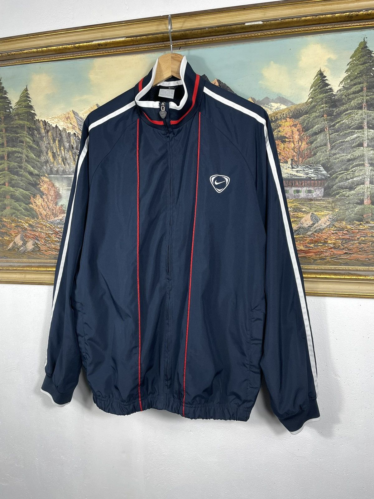 Nike × Vintage Vintage Nike Small Swoosh Zip Hoodie Sweatshirt Retro 00s Size US L / EU 52-54 / 3 - 3 Thumbnail