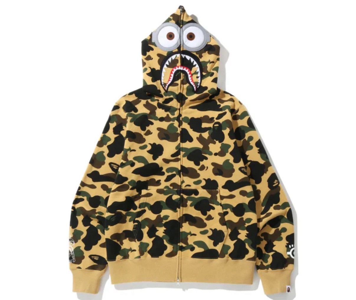 Bape BAPE X MINIONS 1st Camo SHARK FULL ZIP HOODIE Size US L / EU 52-54 / 3 - 1 Thumbnail