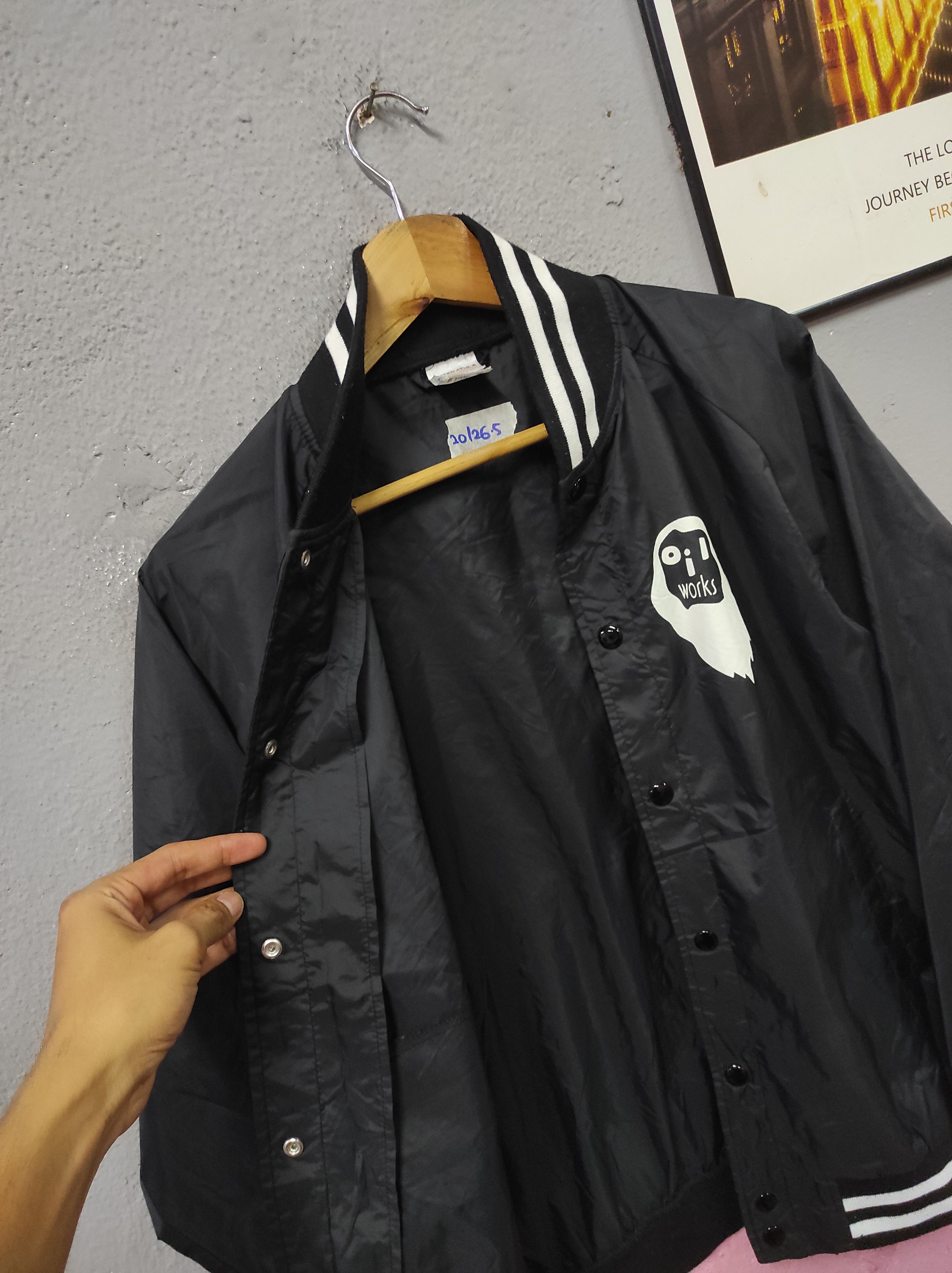 Japanese Brand OIL WORKS DEF JAP VARSITY JACKET BUTTON Size US S / EU 44-46 / 1 - 4 Thumbnail