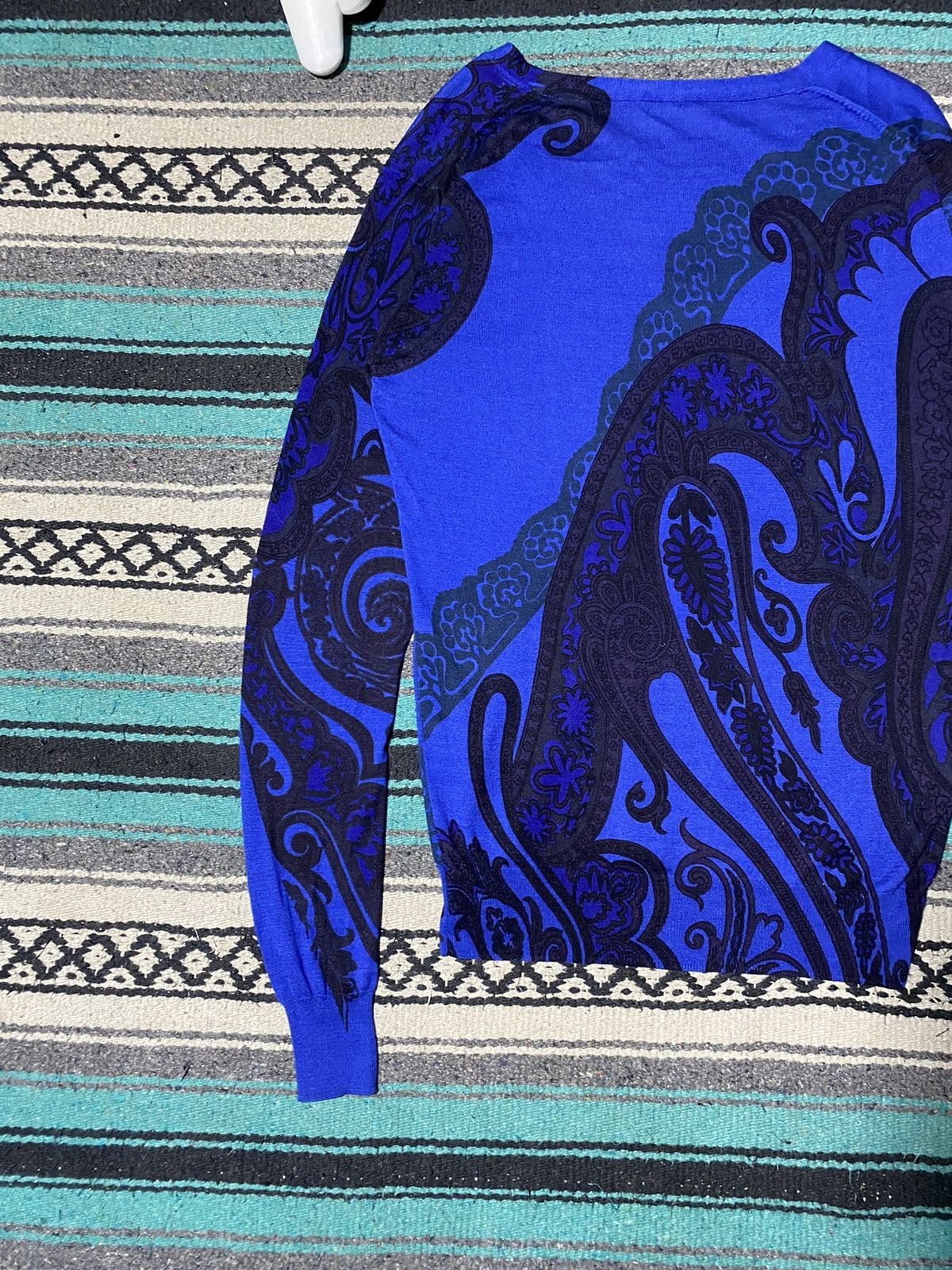 Etro Etro Paisley Jacquard Cardigan In Blue Size US M / EU 48-50 / 2 - 9 Thumbnail