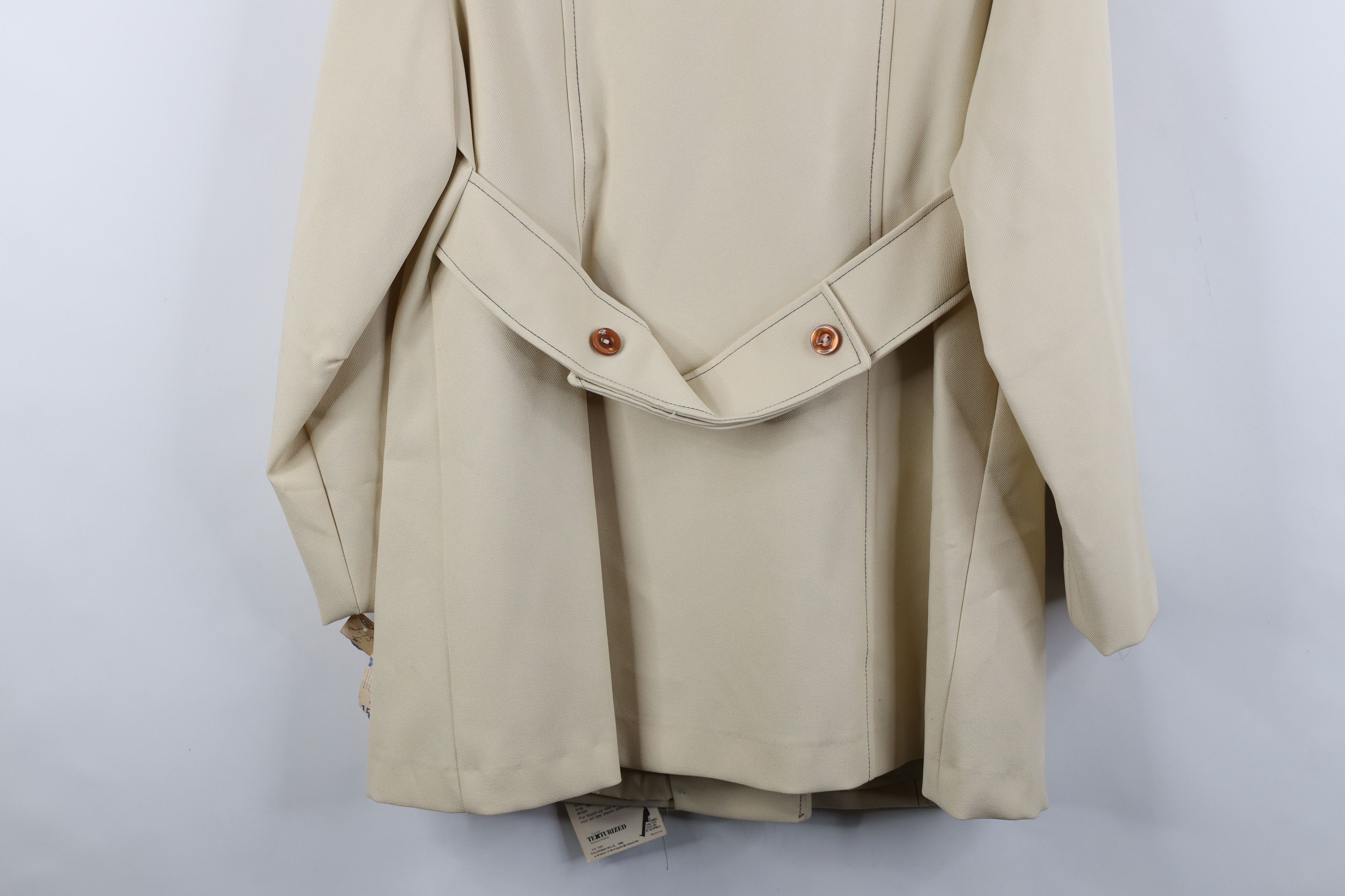 Vintage Deadstock Vintage 60s Streetwear Breasted Trench Coat Jacket Size XXL / US 16-18 / IT 52-54 - 15 Thumbnail