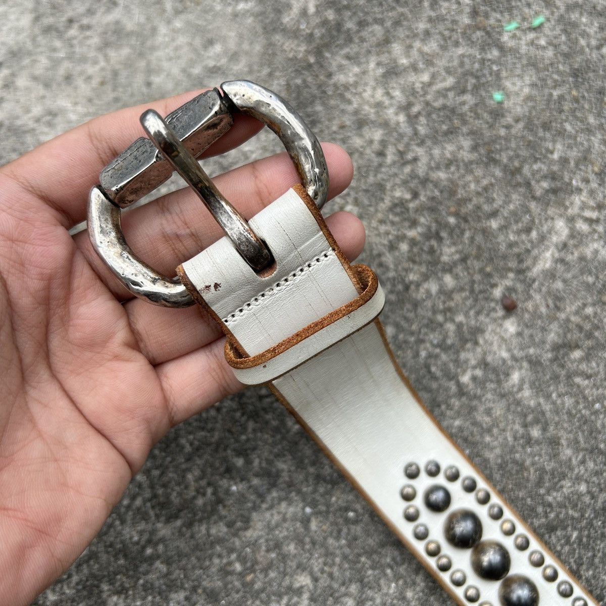 Vintage Vintage studded leather belt (Kapital Style) Size ONE SIZE - 13 Thumbnail