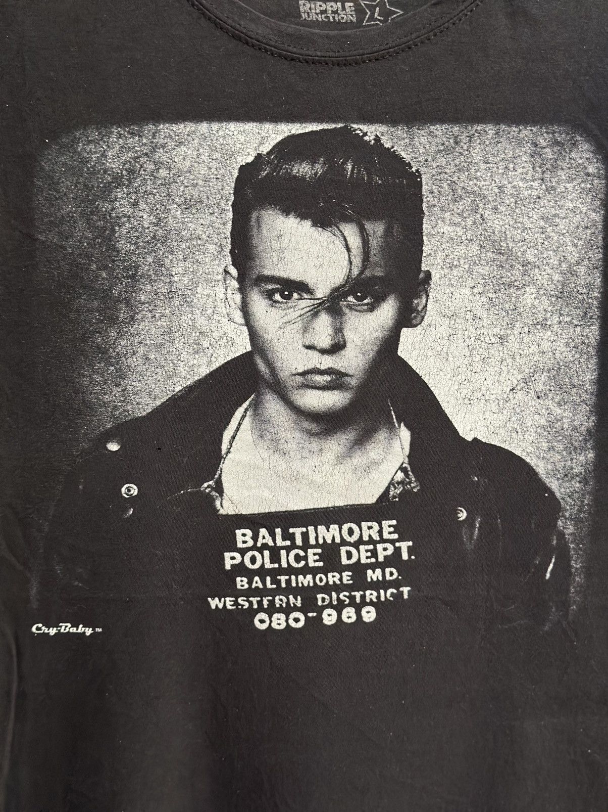 Ripple Junction × Vintage Vintage Cry Baby Baltimore Police Dept Faded Tee Size L / US 10 / IT 46 - 2 Thumbnail
