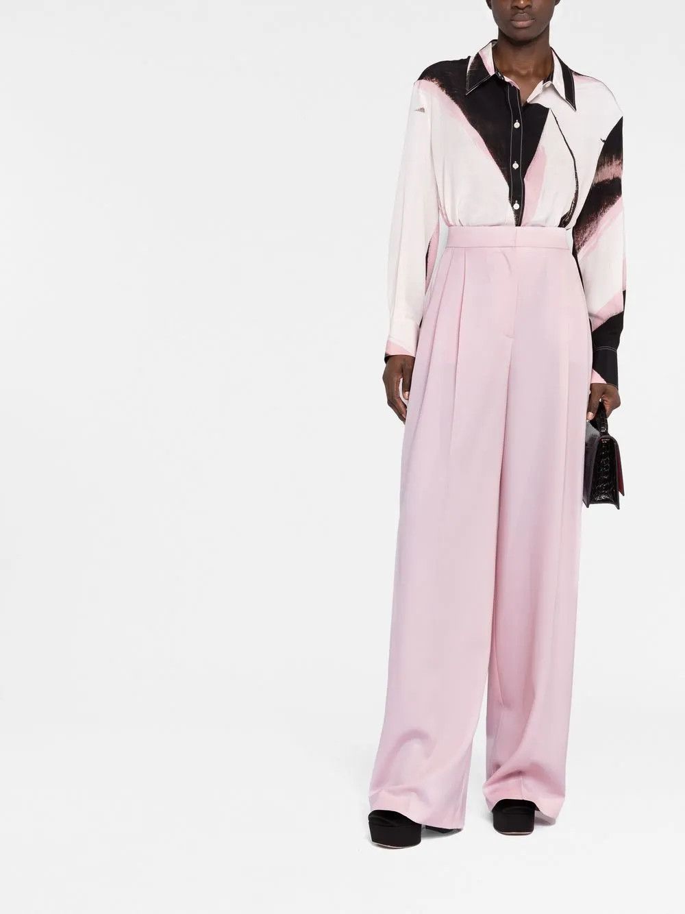 Alexander McQueen o1y0325 Casual Pant in Light Pink Size 30" / US 8 / IT 44 - 2 Thumbnail