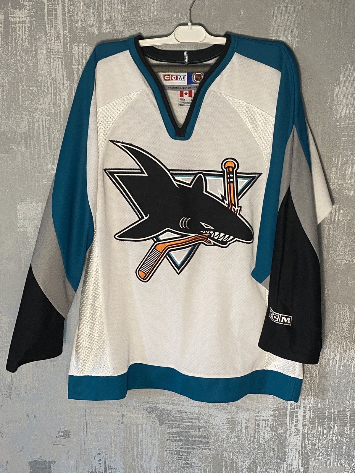 Ccm Vintage 90s CCM San Jose Sharks NHL Hockey Jersey Shirt Size US M / EU 48-50 / 2 - 1 Thumbnail