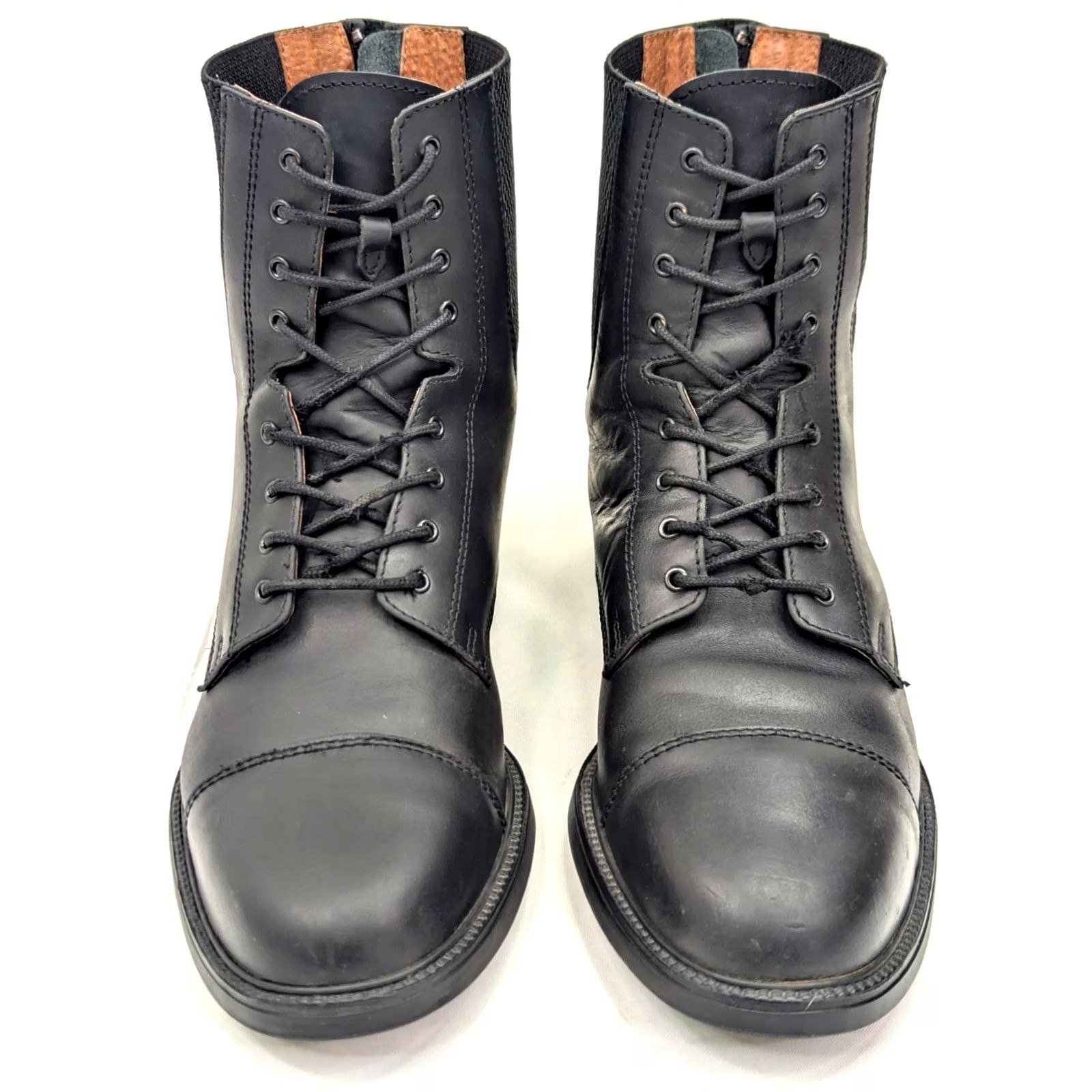 Vintage Tuffa Dartmoor Easy Boots Women 41 Black Nubuck Leather Lace Up Leather Outsole Cap Toe Ankle Riding Boot Mens Womens Size US 10 / IT 40 - 3 Thumbnail