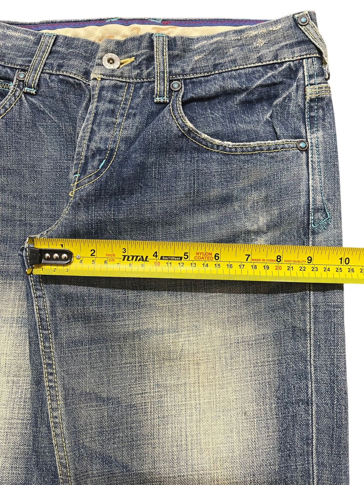 Evisu Vintage Japanese Brand Faded Stone Wash Distress Baggy Jeans Size US 29 - 14 Thumbnail
