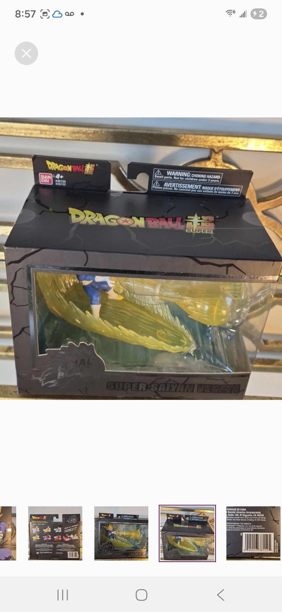 Other Bandai DragonBall Super FINAL BLAST SERIES S S Vegeta Size ONE SIZE - 6 Thumbnail