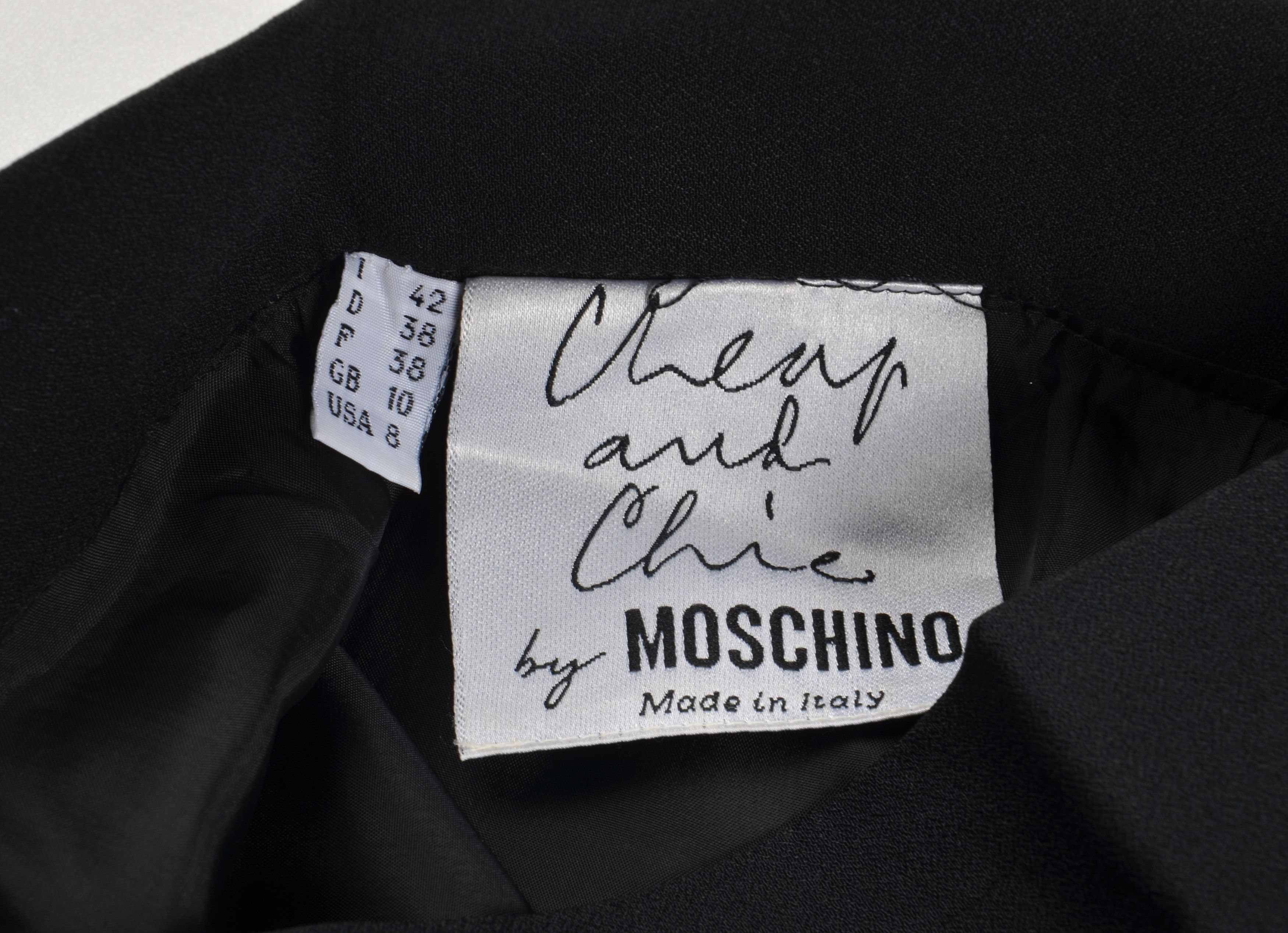Moschino Moschino Cheap & Chic 90's Black Pencil Skirt Size 27" / US 4 / IT 40 - 6 Thumbnail