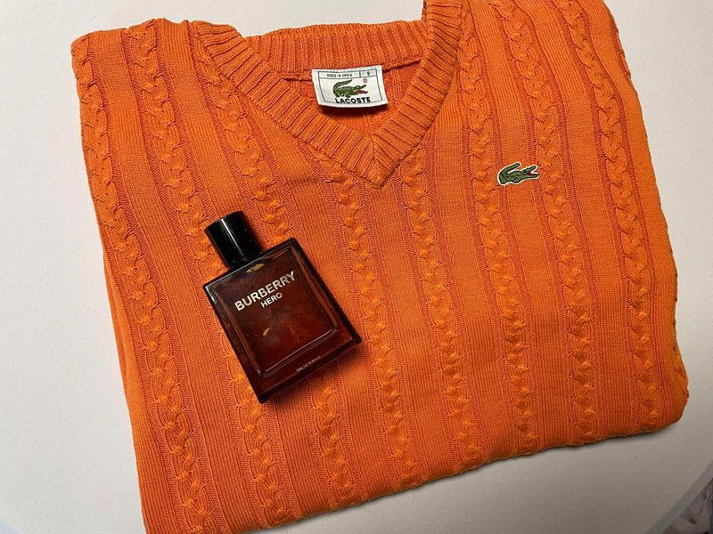 Orange lacoste sweater hotsell