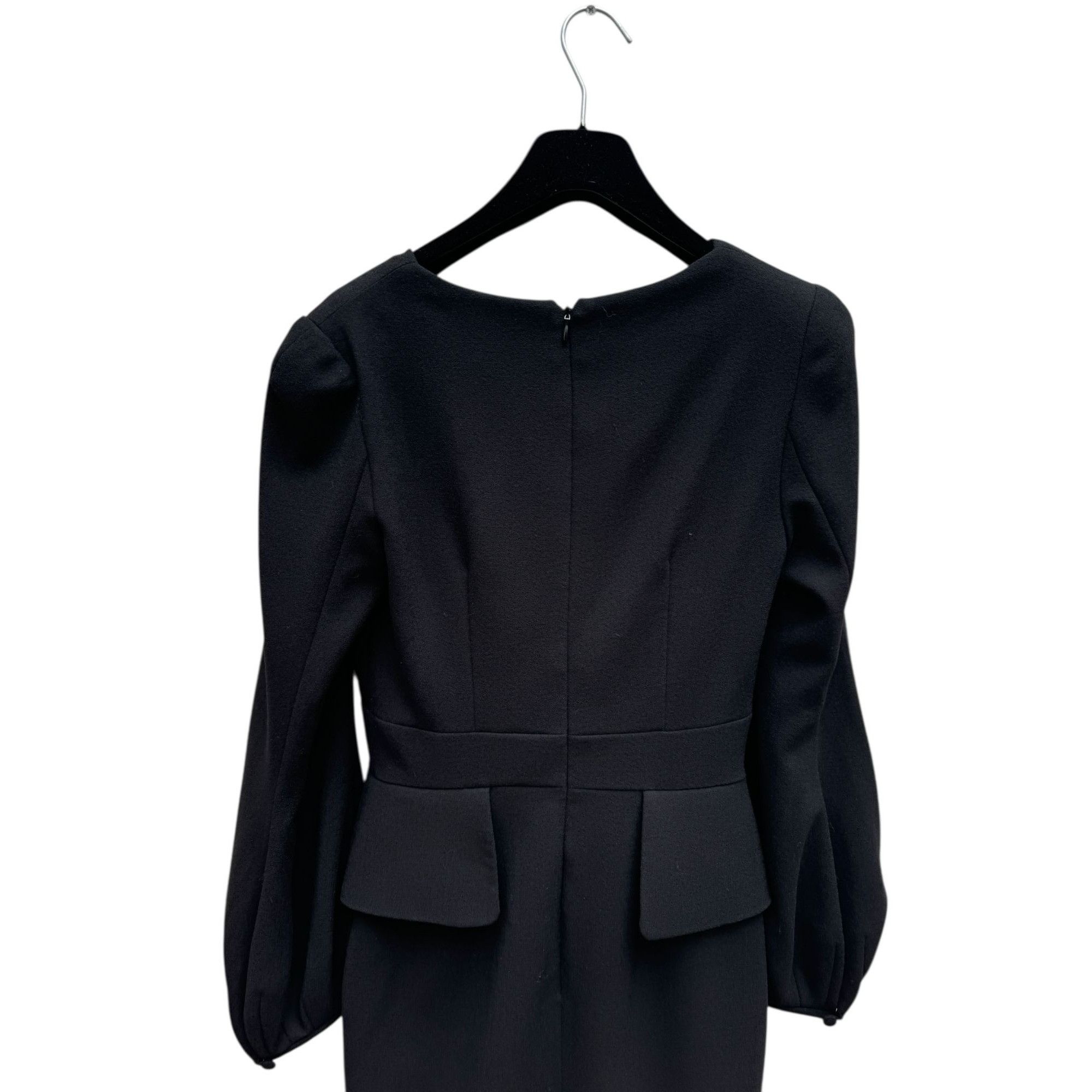 Alexander McQueen 2013 Black Wool 'Duchess' Peplum Dress Size S / US 4 / IT 40 - 4 Thumbnail