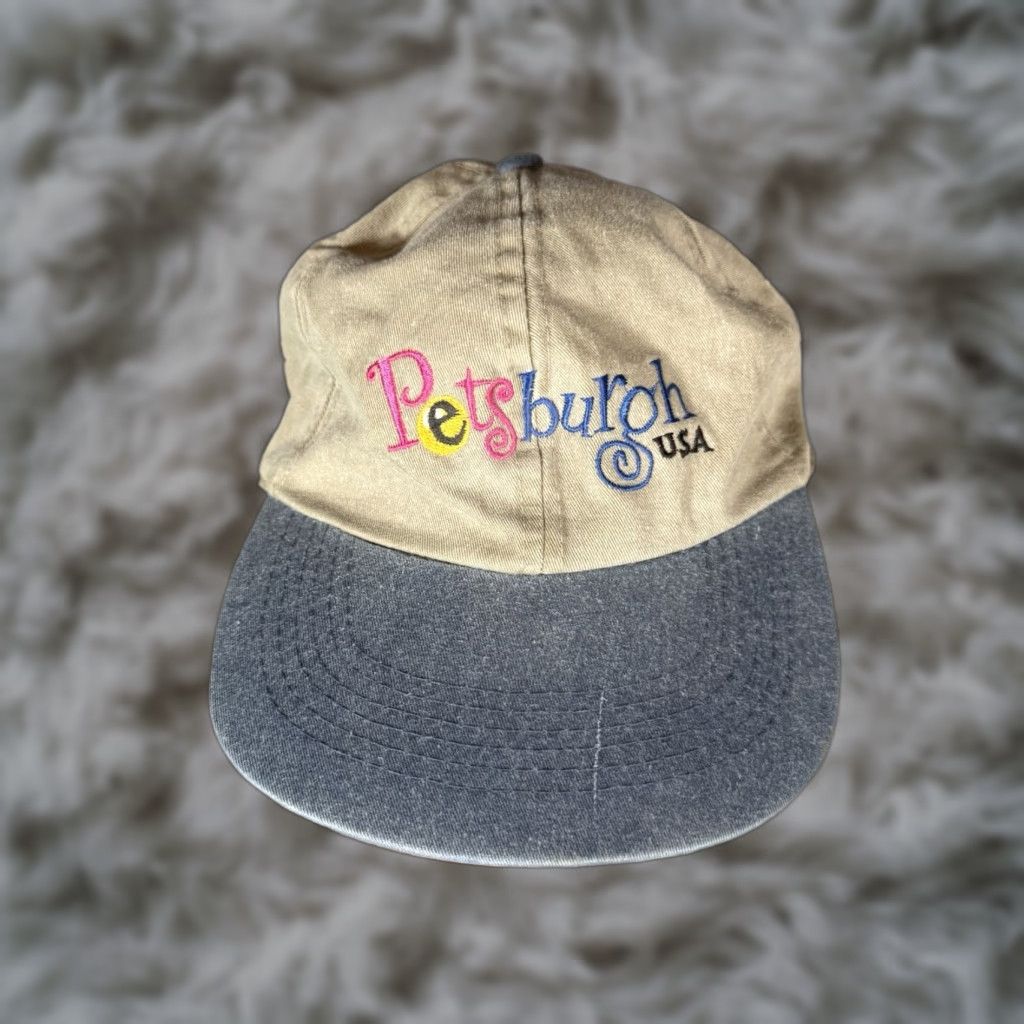 Vintage VINTAGE Petsburgh USA Hat Baseball Cap Strapback One Size Brown 90s Mens Size ONE SIZE - 1 Thumbnail