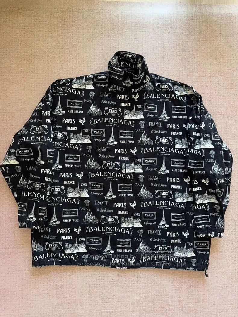 Balenciaga Balenciaga Logo Print Zip Jacket. Size US XL / EU 56 / 4 - 1 Thumbnail