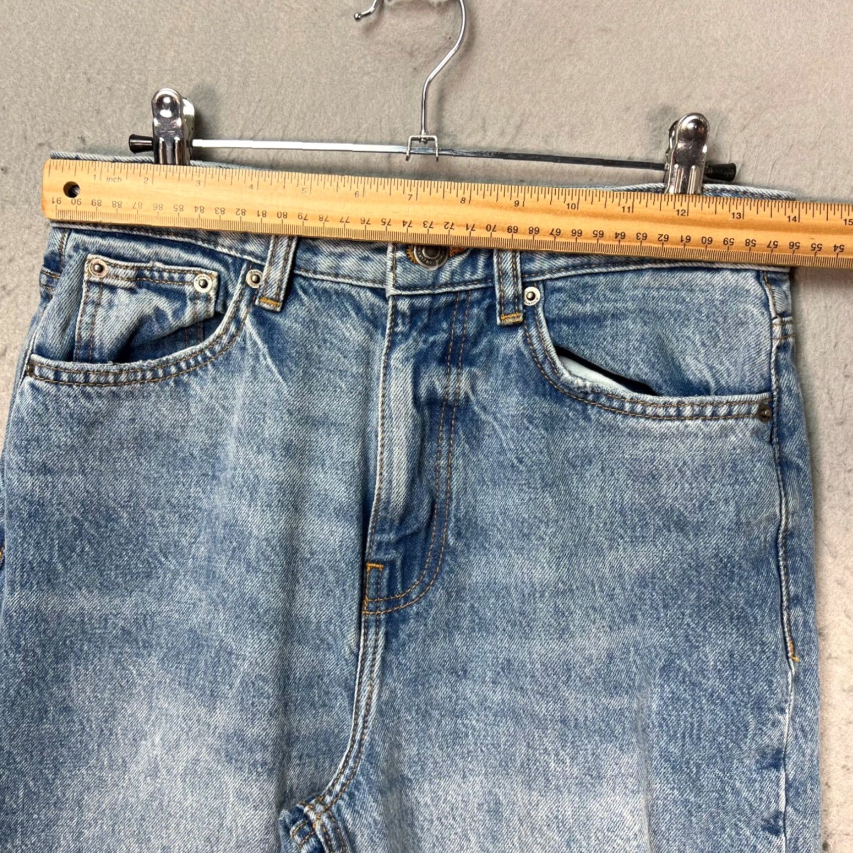 Zara Zara Jeans Womens Size 4 High-Waisted Light Wash Straight-Leg Denim Pants Size 27" / US 4 / IT 40 - 4 Thumbnail