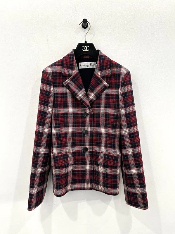 Dior Dior Wool Jacket in Burgundy for Women 0089 Size M / US 6-8 / IT 42-44 - 1 Thumbnail