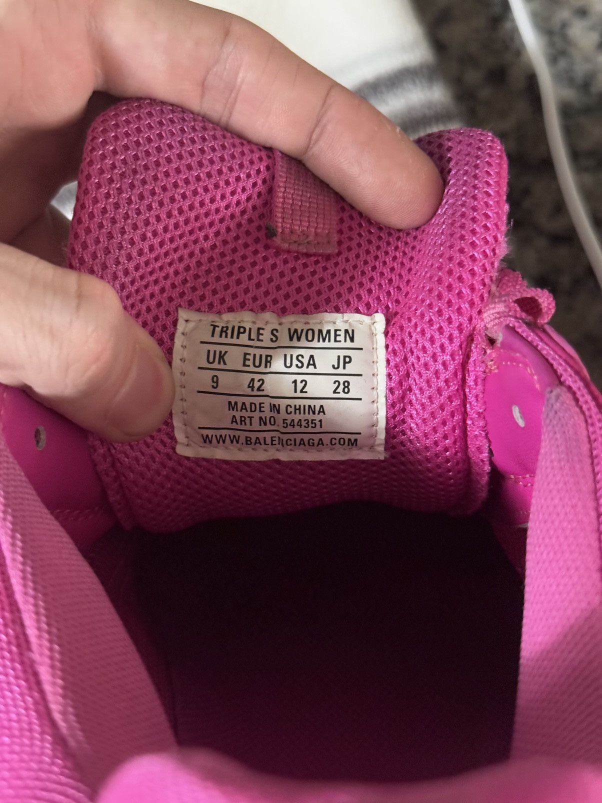 Balenciaga Balenciaga Pink Low Top Triple S 42EU/12US Women Size US 12 / IT 42 - 10 Thumbnail