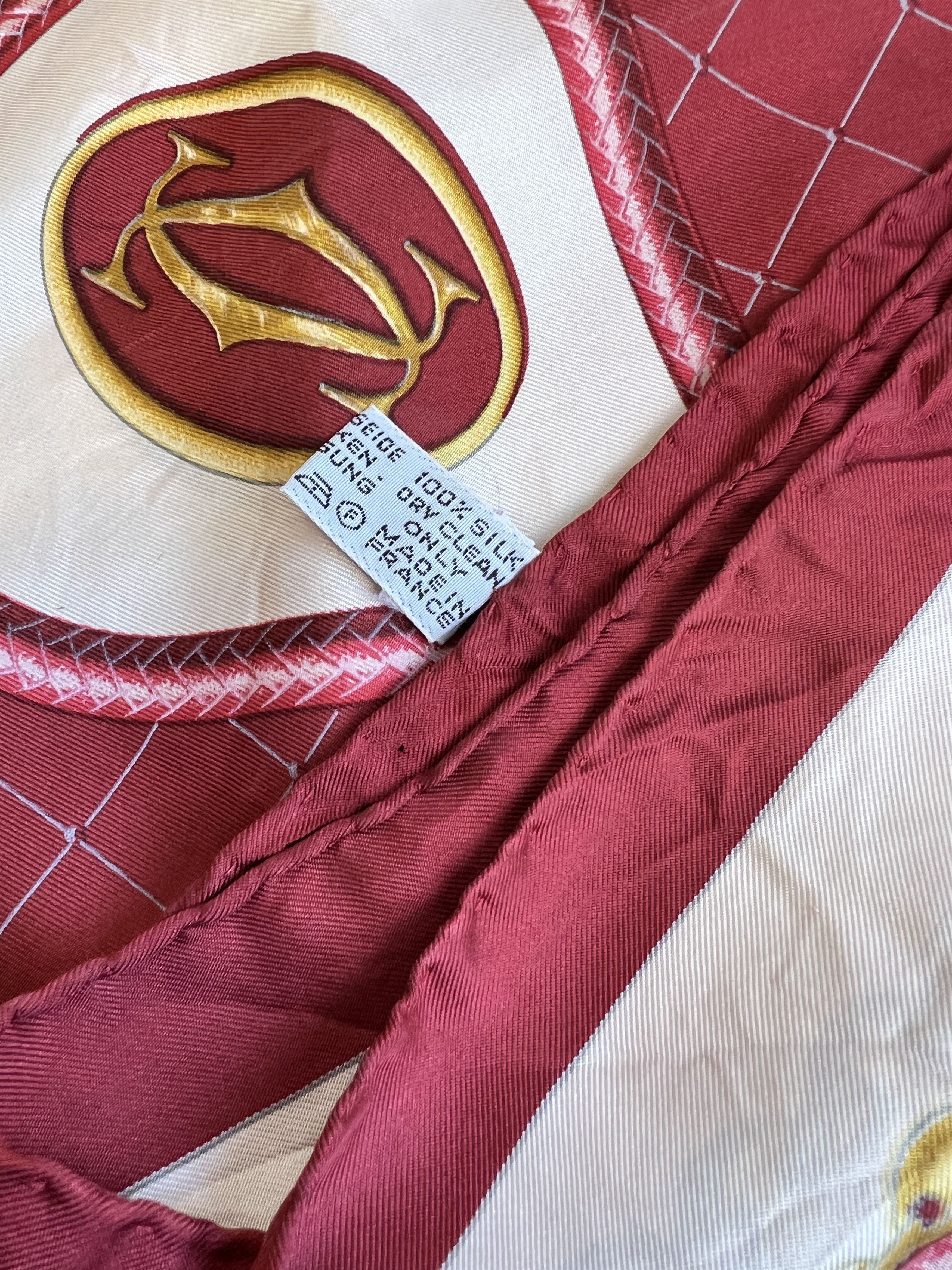 Cartier vintage Cartier scarf 100% silk les Mus De cartier 90 Size ONE SIZE - 4 Thumbnail