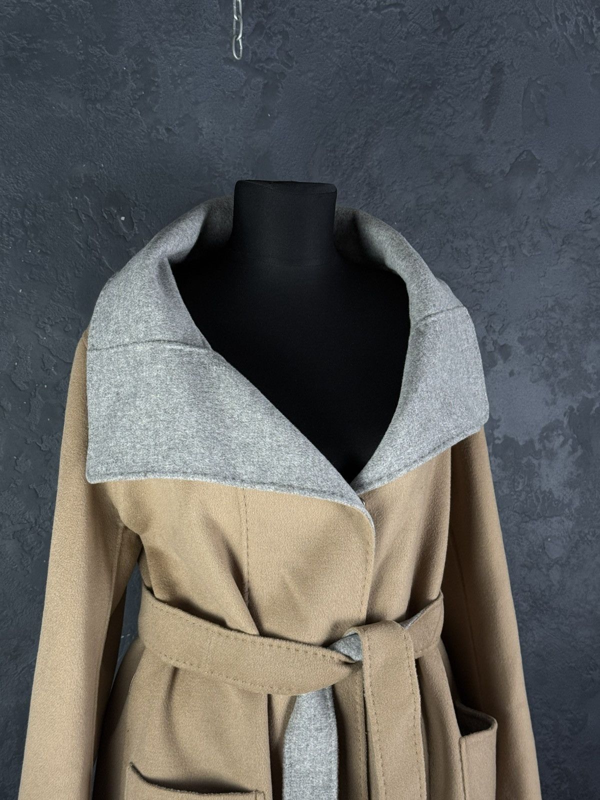 Weekend Max Mara Max Mara Cucito A Mano Wool Long Coat Belted Reversible Size XL / US 12-14 / IT 48-50 - 3 Thumbnail