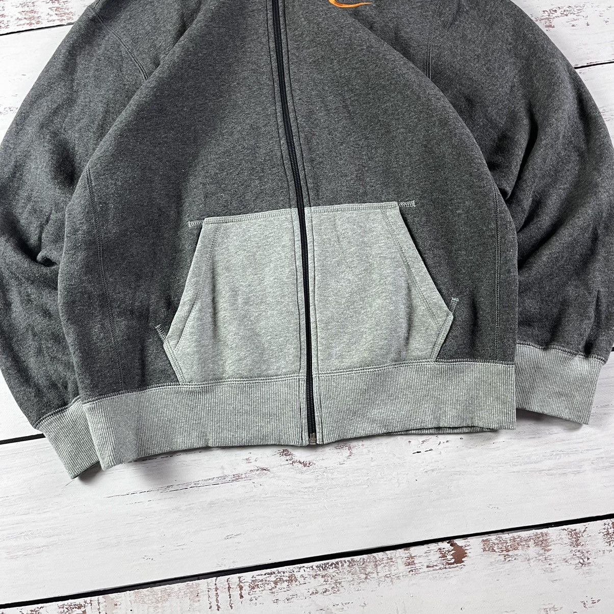Nike × Vintage 00s Vintage Nike Zip Hoodie Sportswear Swoosh Size US L / EU 52-54 / 3 - 3 Thumbnail