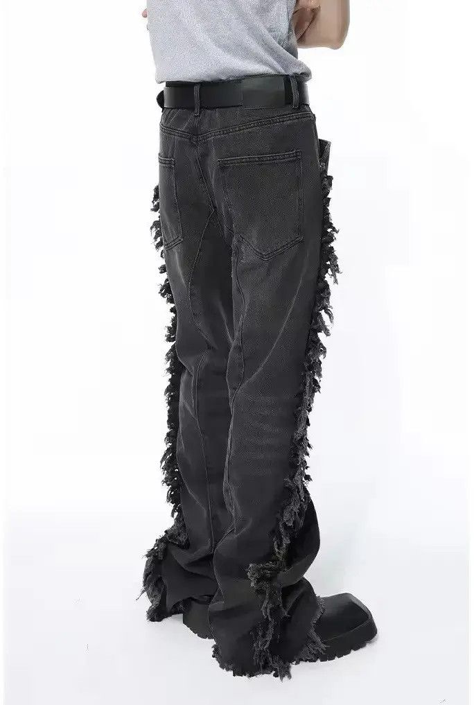 Japanese Brand Design Streetwear Splicing Distressed Jeans Pants Size US 30 / EU 46 - 6 Thumbnail