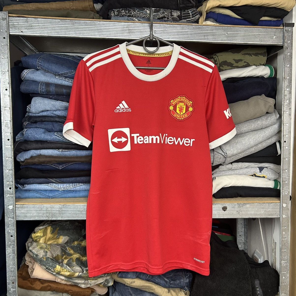 Adidas Mens Adidas Manchester United 2021 home soccer jersey Size US S / EU 44-46 / 1 - 1 Thumbnail