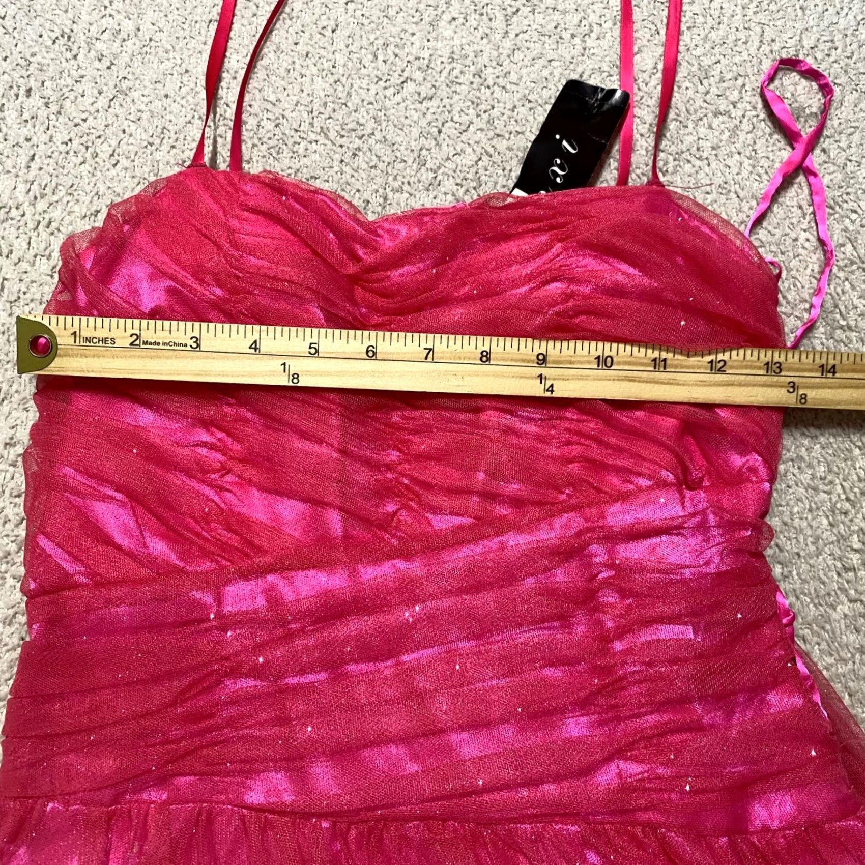 Vintage MXI Dress Ball Gown Vintage Pink 13 Womens Sleeveless Halter A-Line, Sparkly Barbie Maxi Fashion Prom Party/Cocktail Formal Size XL / US 12-14 / IT 48-50 - 5 Thumbnail