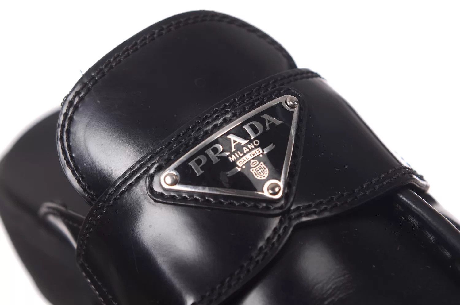 Prada Prada Triangle Logo Mule Slip-On Shoes 35 Size US 4.5 / IT 34.5 - 8 Thumbnail