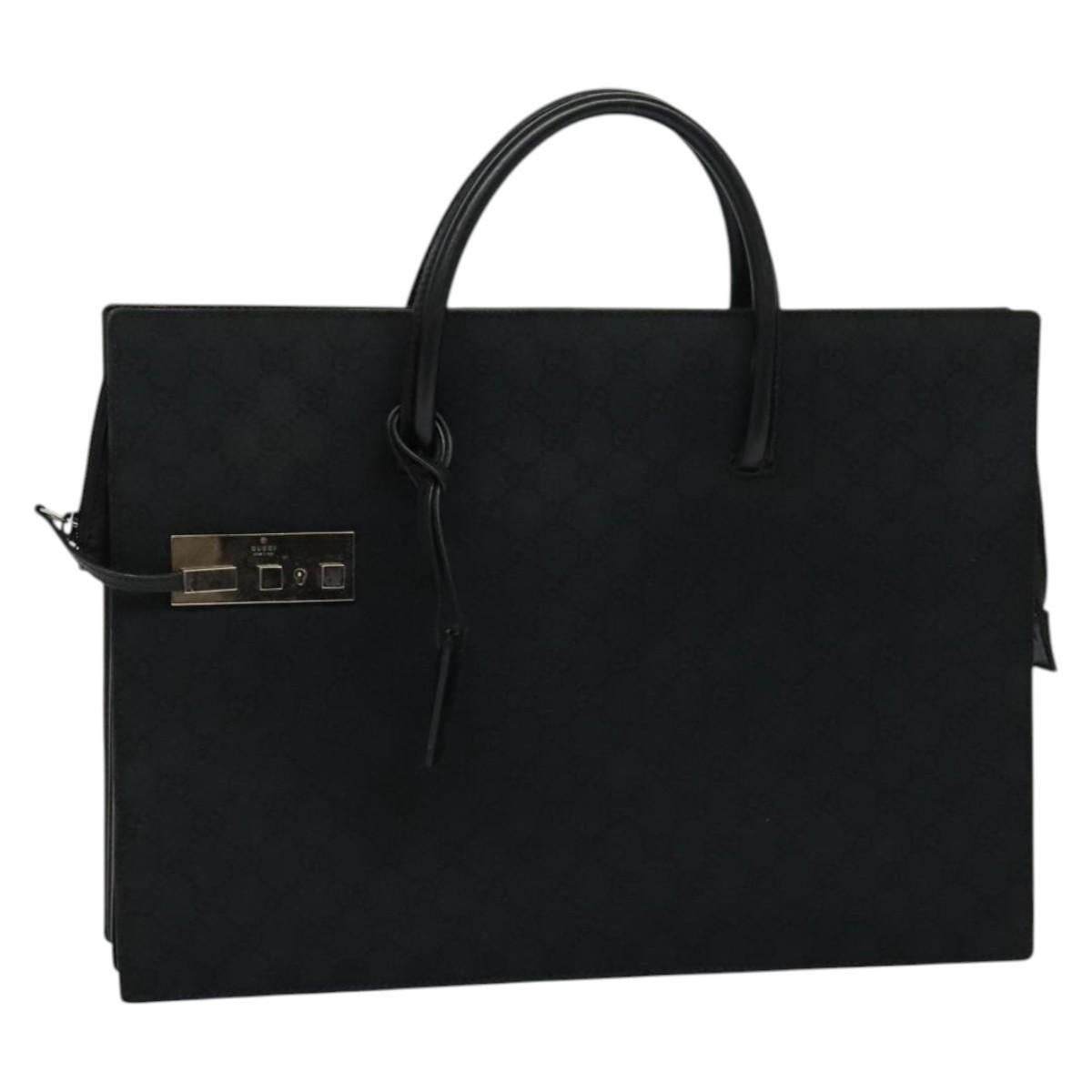 Gucci GUCCI GG Canvas Hand Bag Black Silver 015 015 Size ONE SIZE - 1 Thumbnail