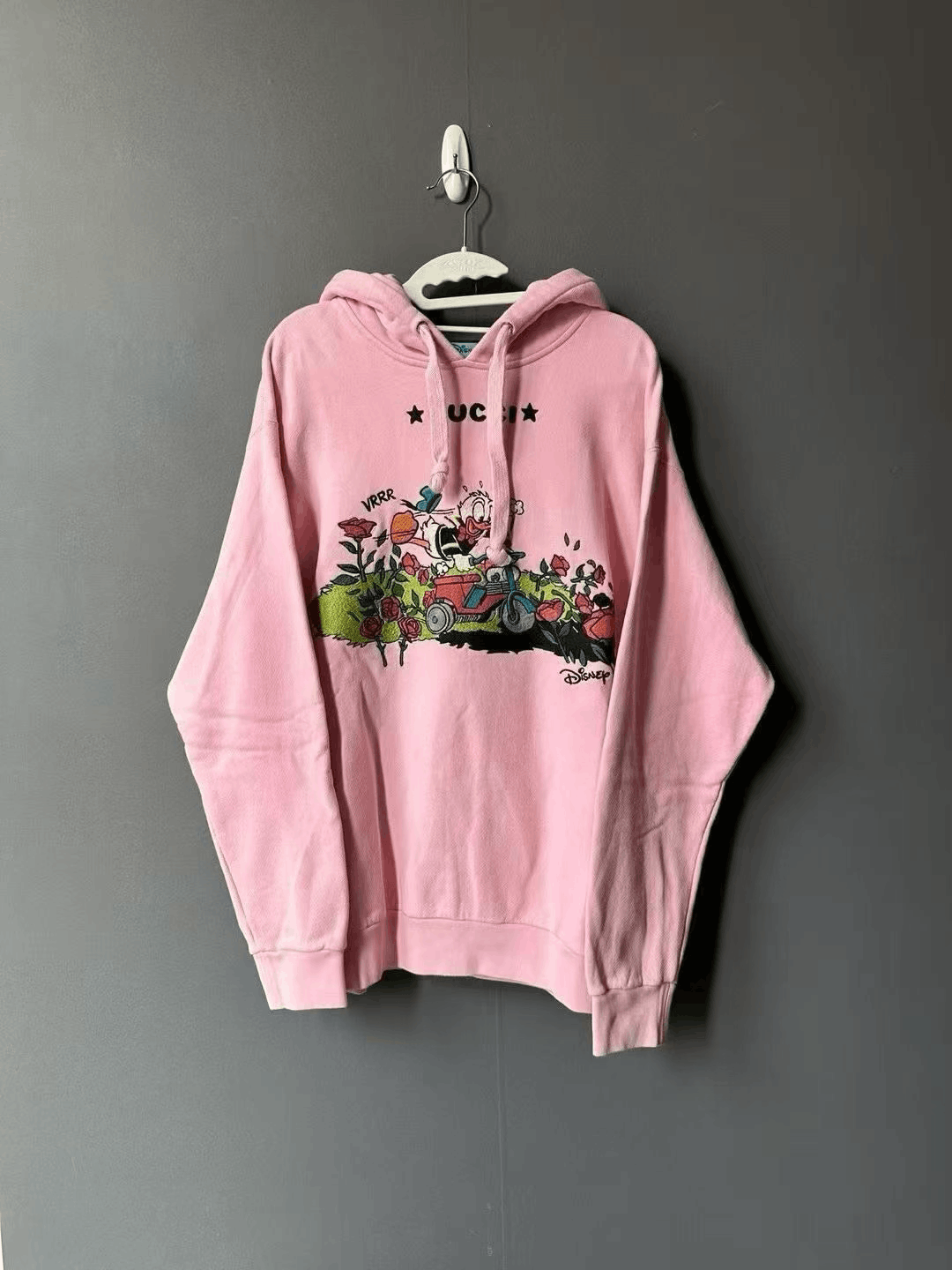 Gucci Gucci Pink Donald Duck Embroidery Hoodie Size M / US 6-8 / IT 42-44 - 1 Thumbnail