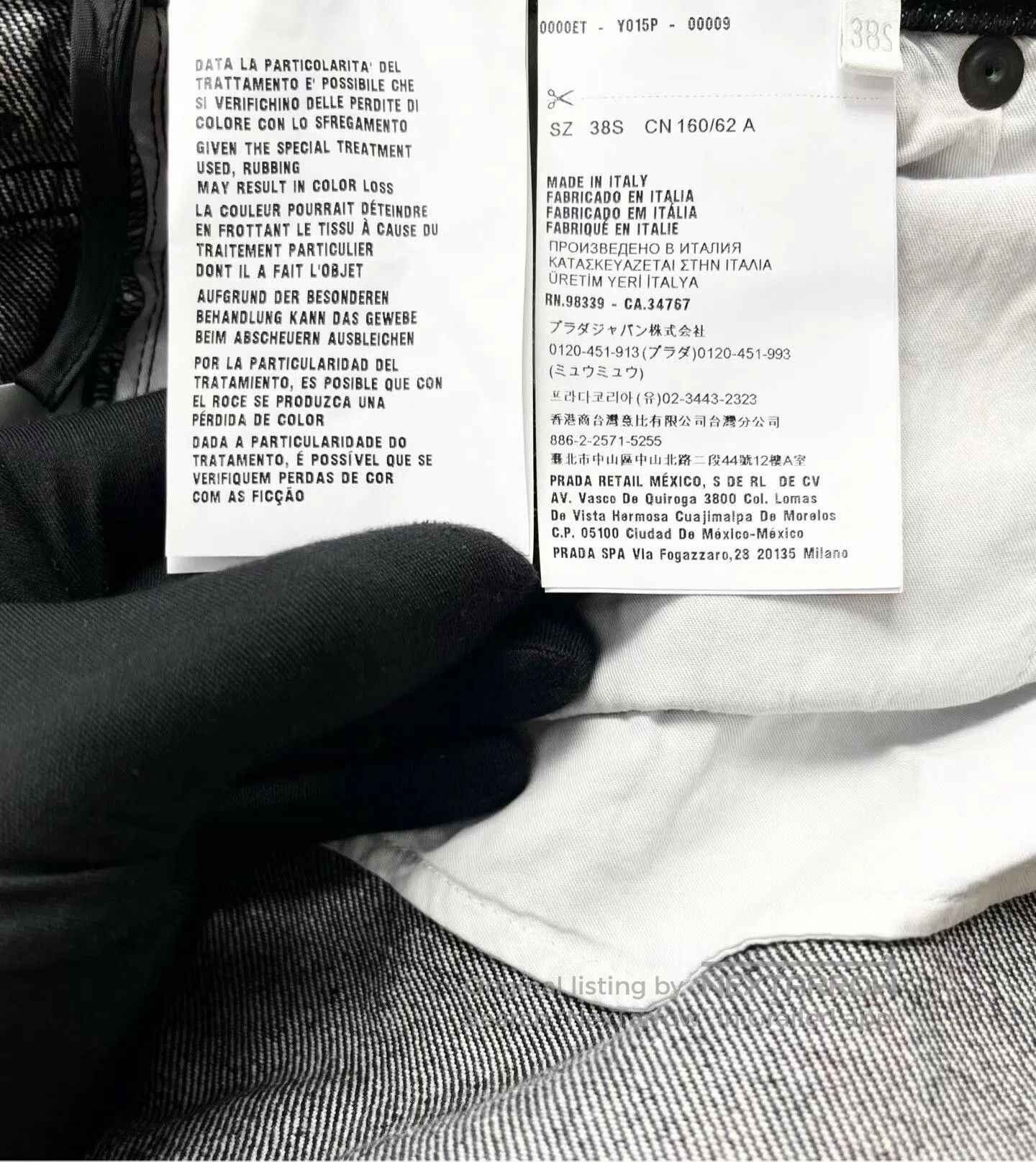 Prada Prada Washed Black Denim Skirt. Size 37" - 4 Thumbnail