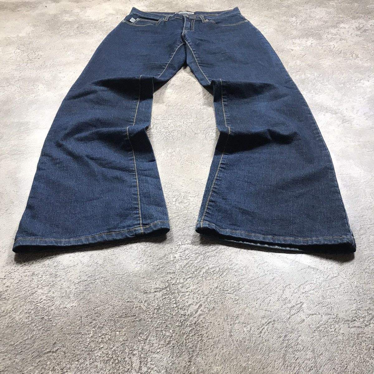 Vintage Vintage 90s Baggy Distressed Wide Leg Jeans Grunge Y2K 27 Size 27" / US 4 / IT 40 - 1 Thumbnail