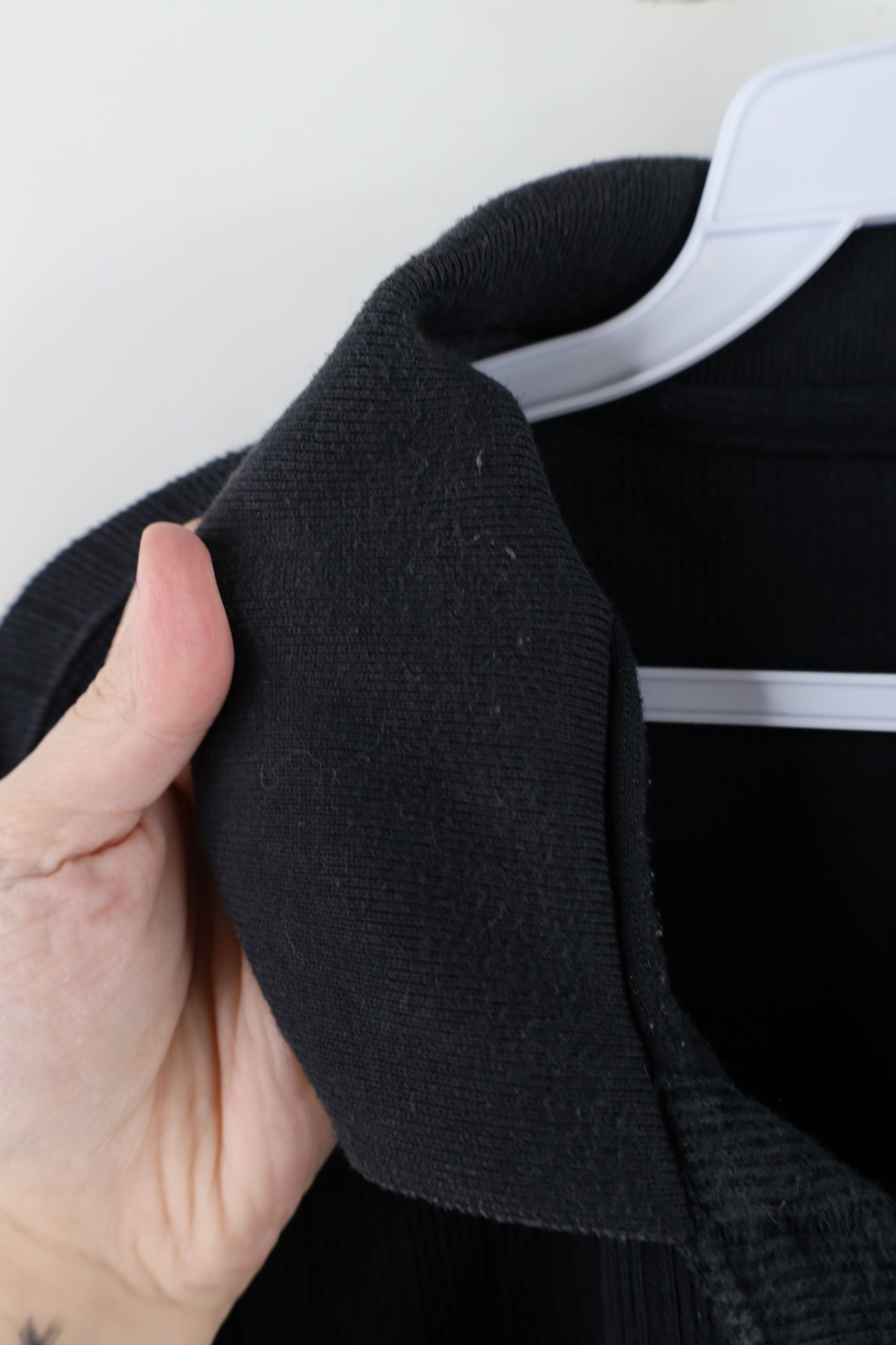 Vintage Vintage 90s Streetwear Ribbed Long Sleeve Rugby Polo Black Size US XL / EU 56 / 4 - 6 Thumbnail