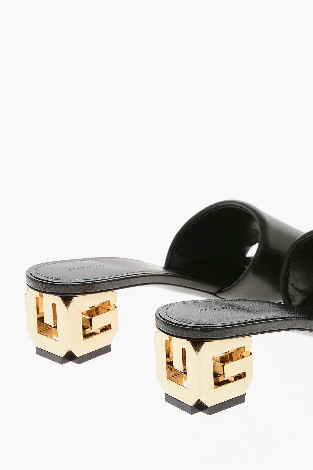 Givenchy og1mm0326 Leather Open Toe Mules in Black Size US 9 / IT 39 - 3 Thumbnail