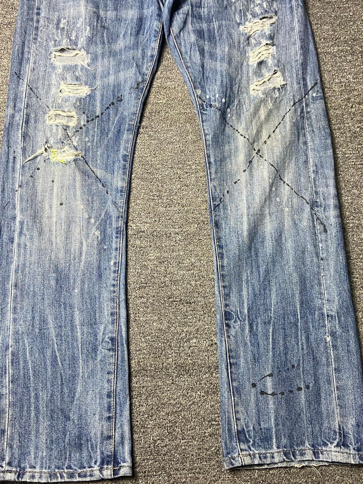 Japanese Brand Vintage SNUFF 247 Distressed Ripped Jeans (141) Size US 33 - 12 Thumbnail