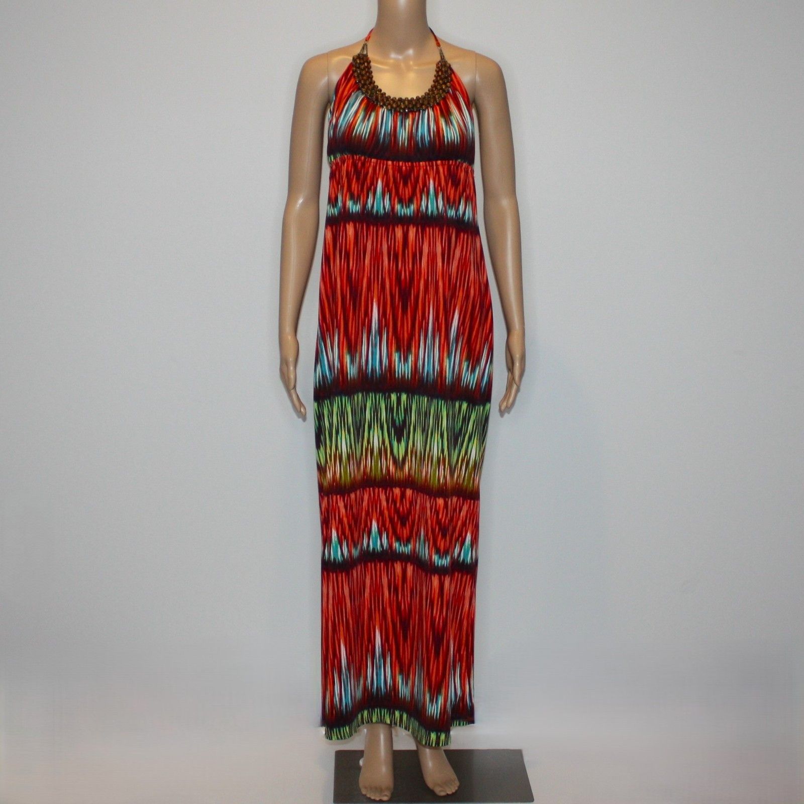 Other Mexx Beaded Halter Top Multicolor Maxi Dress in size Large Size L / US 10 / IT 46 - 1 Thumbnail