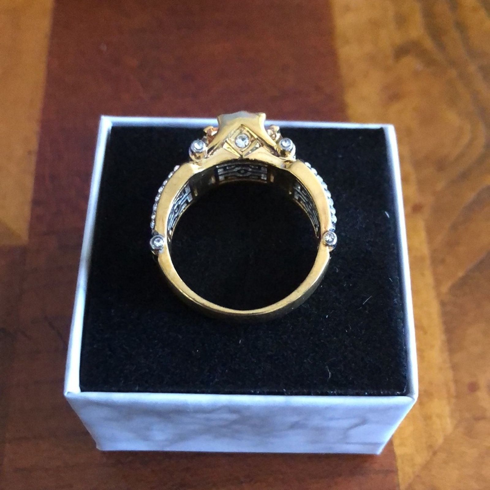 Jewelry Men’s fashionable faceted champagne stone band ring NWT 1 Size ONE SIZE - 6 Thumbnail