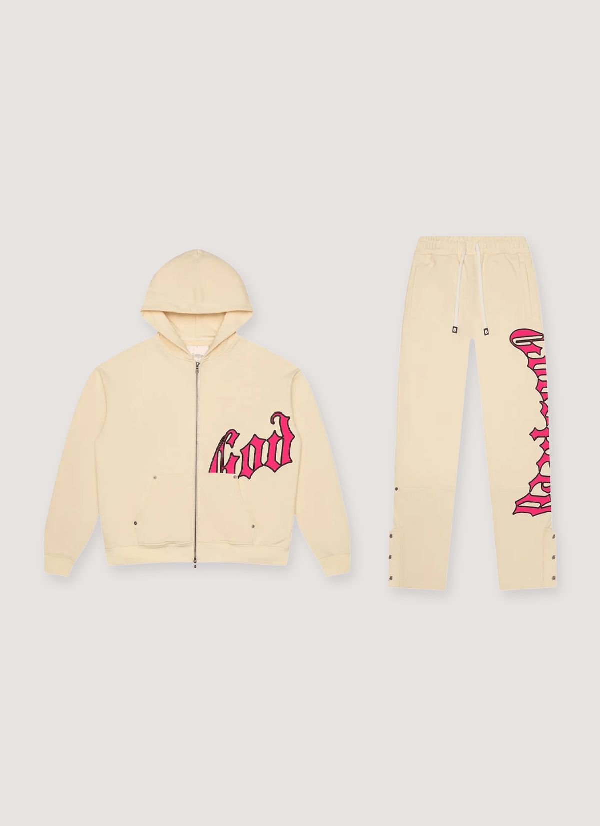 Godspeed New York OG Logo V2 Sweatsuit Bone Pink Size US XL / EU 56 / 4 - 1 Thumbnail