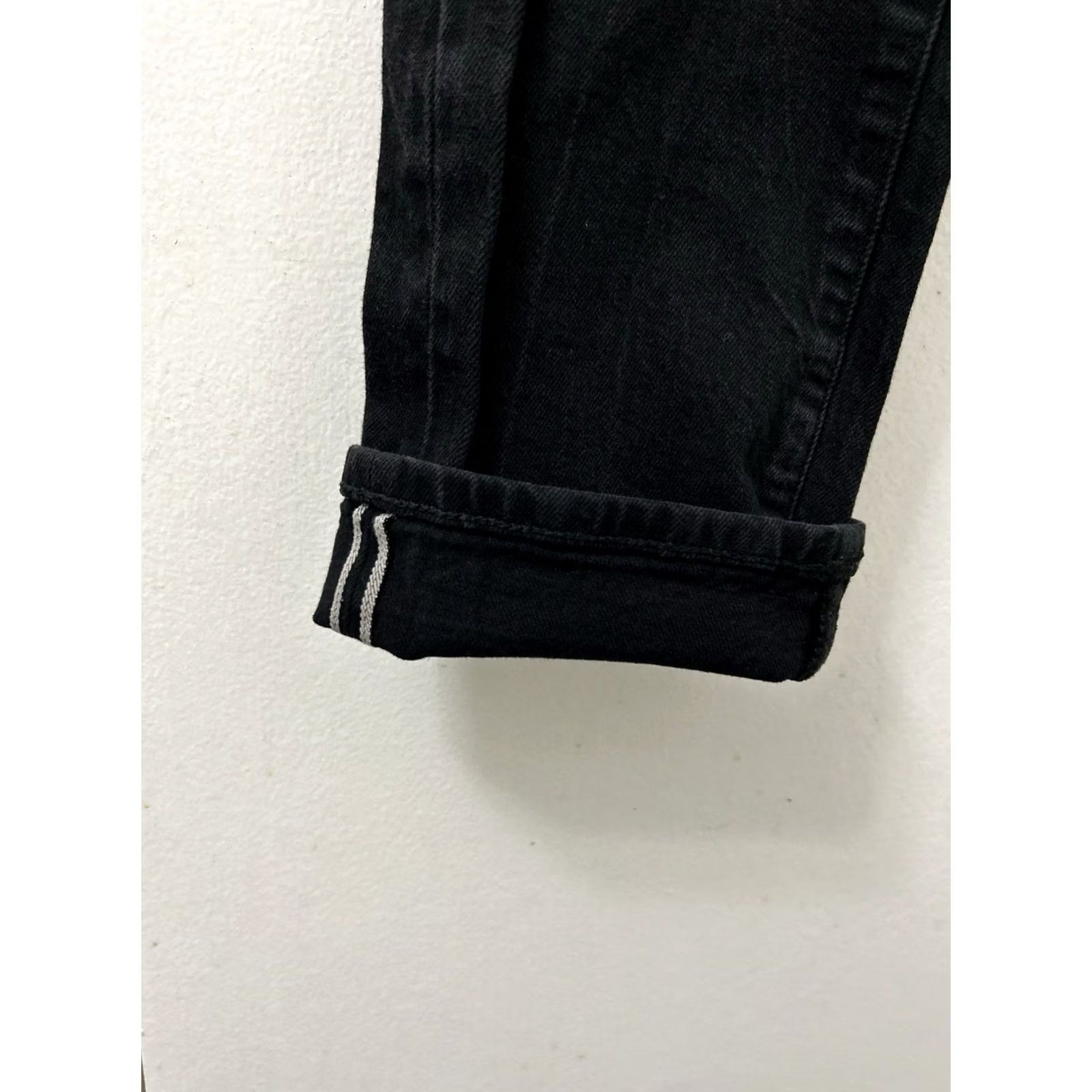 Uniqlo Uniqlo Selvedge Jeans Mens Black Slim Straight Kaihara Stretch Denim 29x32 Size US 29 - 6 Thumbnail